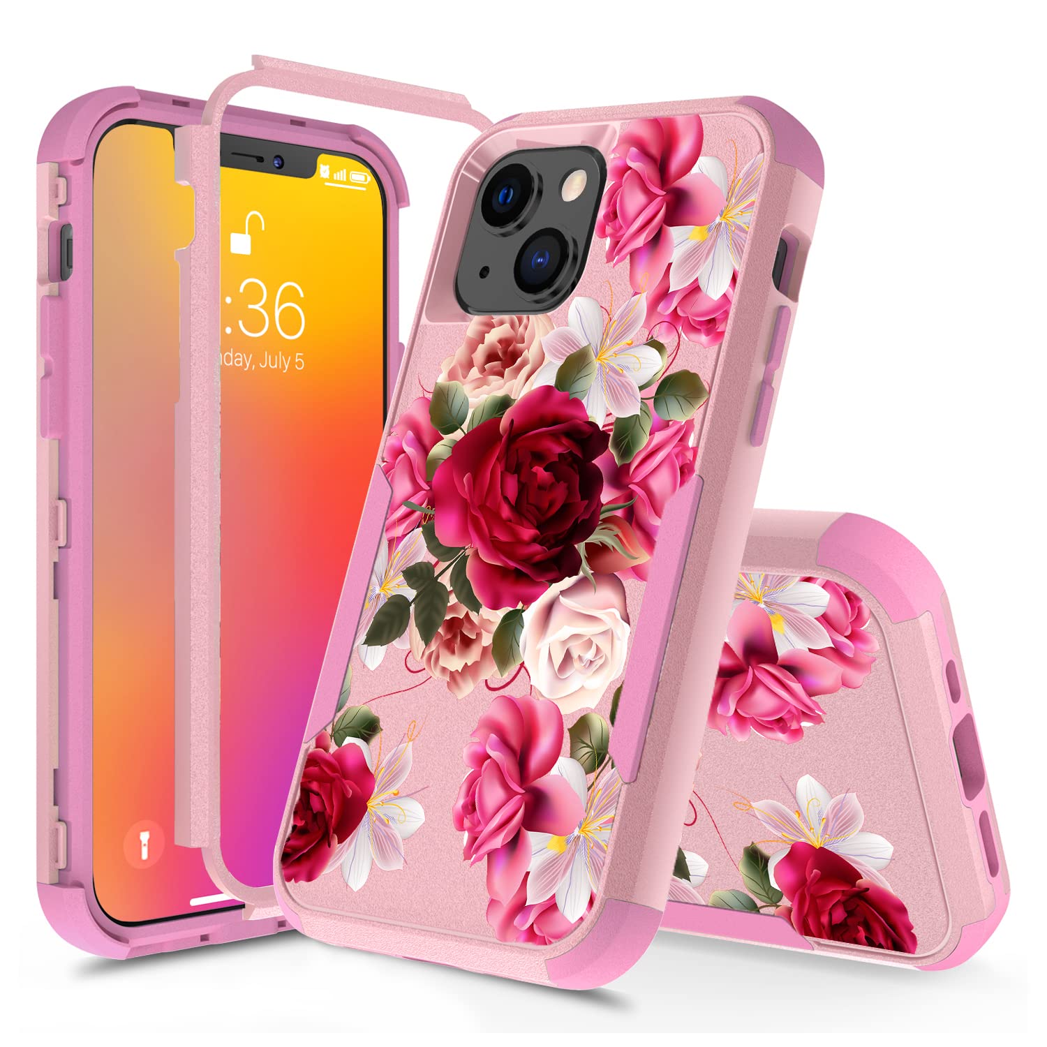 iPhone13 pink 128gb スマホケース付き iPhone 13 mini Pro Maxケース 液体シリコンケース スマホケース